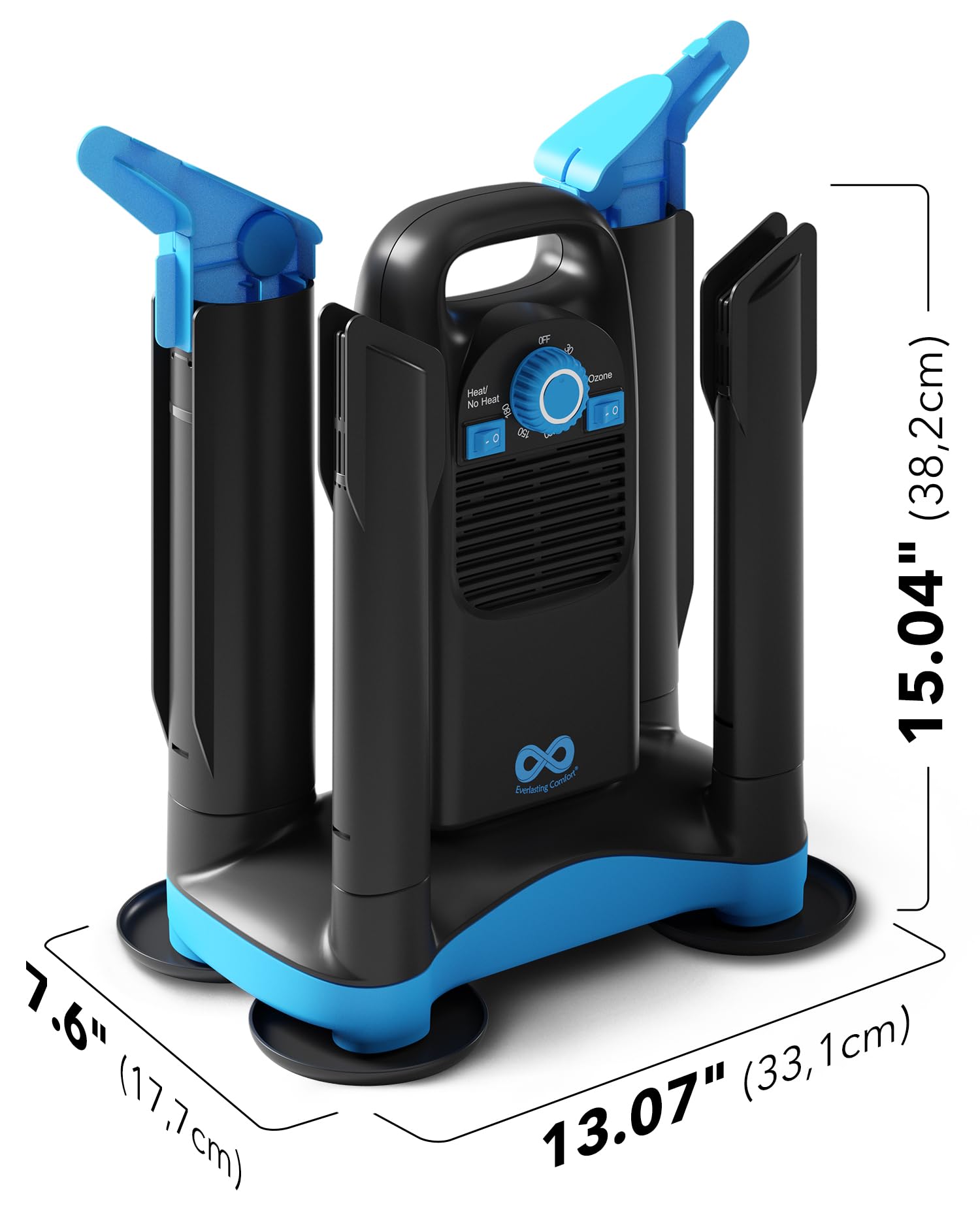 Everlasting Comfort Upgraded Boot Dryer for Work Boots with Ozone Deodorizer - Fast Drying Compact Easy-to-Use Shoe Warmer Adjustable Tube Design - Fast Drying Shoes Dryers for Sneakers & Gloves, Ski Gears (2 Pair)