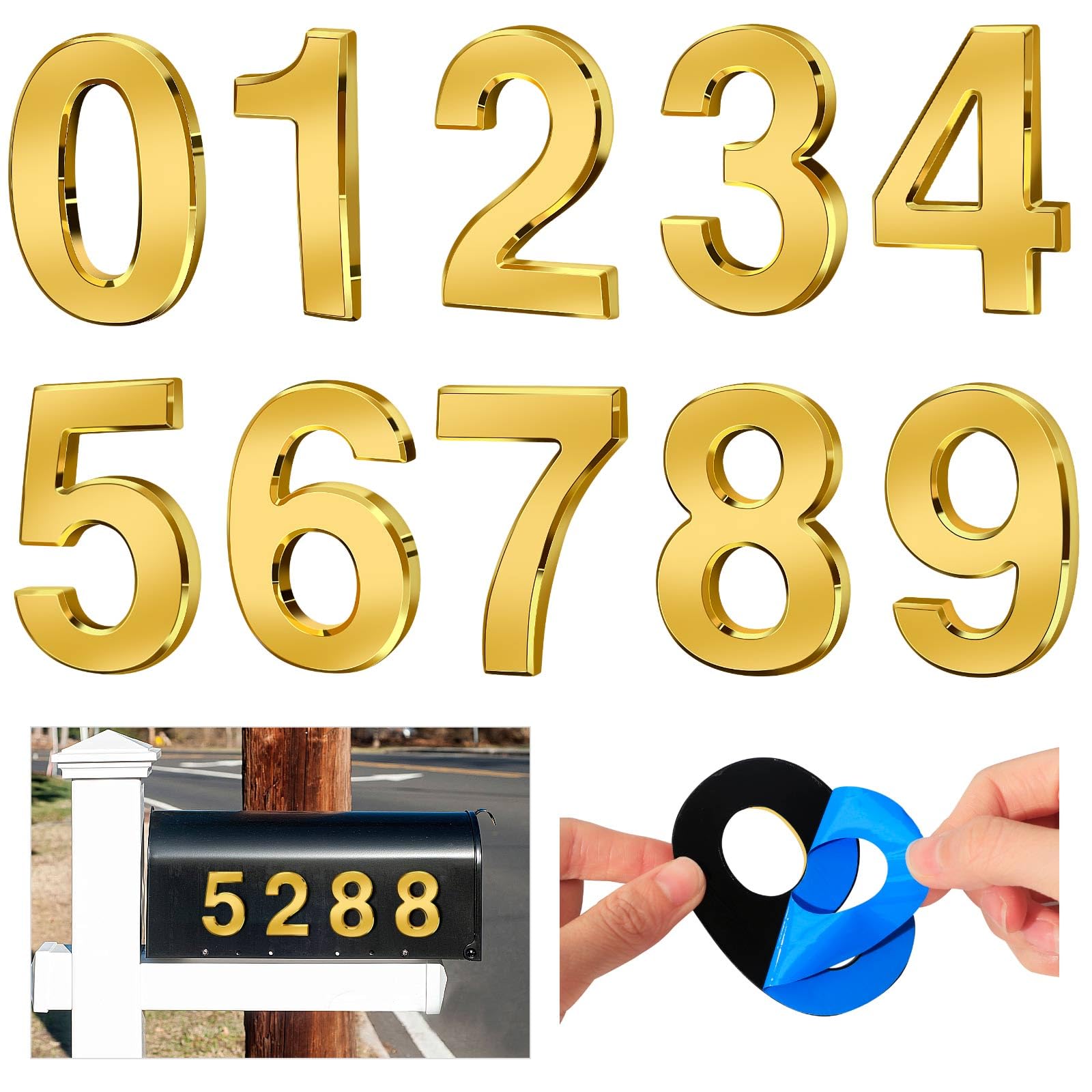 Ranslen 10 Pieces 3 Inch High House Numbers