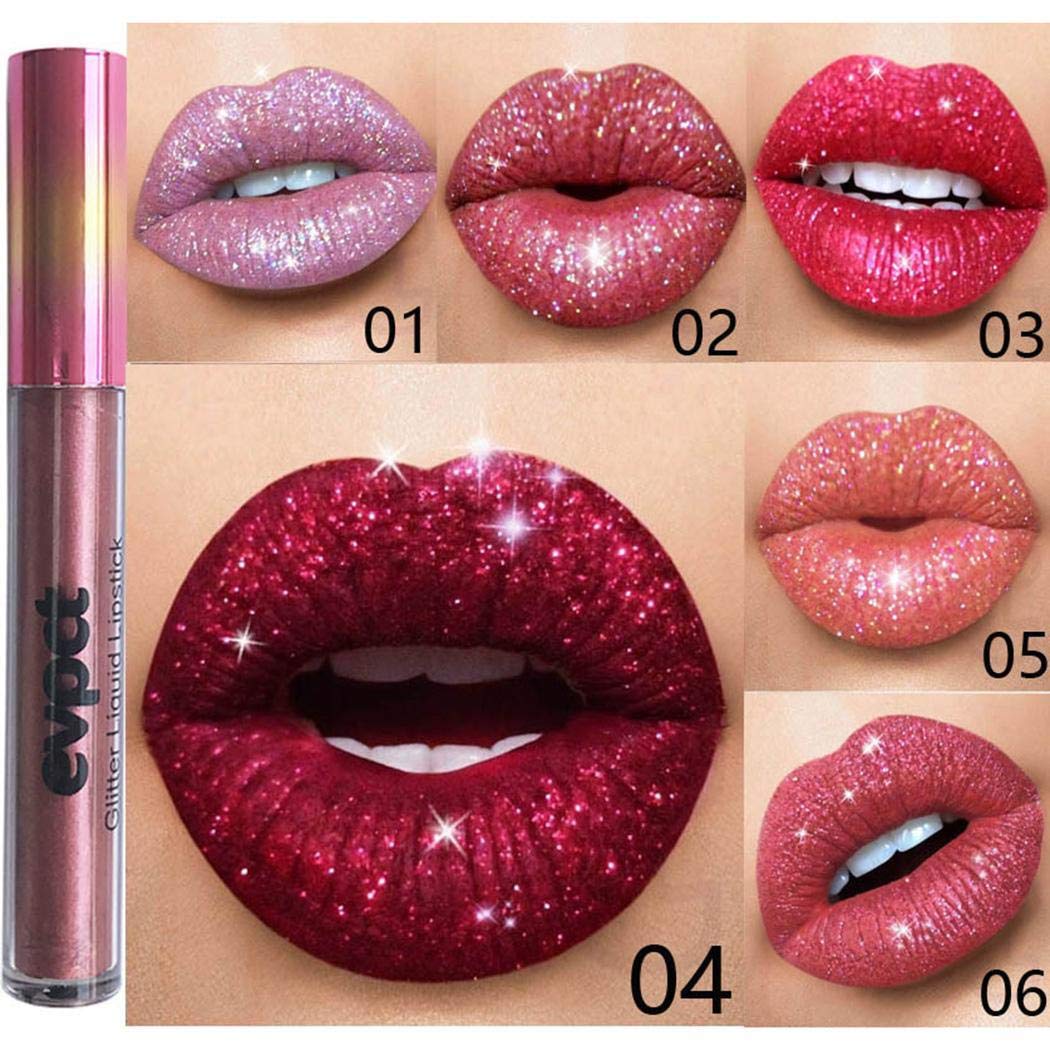 Xixou Shimmer Lip Gloss Metal Lipstick Primers Waterproof Moisturizing Liquid Lipstick Long Lasting Glitter Lip Tints