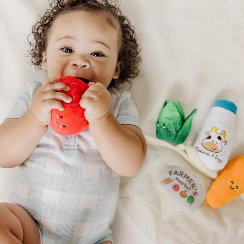 – Juguete multisensorial de Cesta del Mercado para bebés, para llenar y vaciar