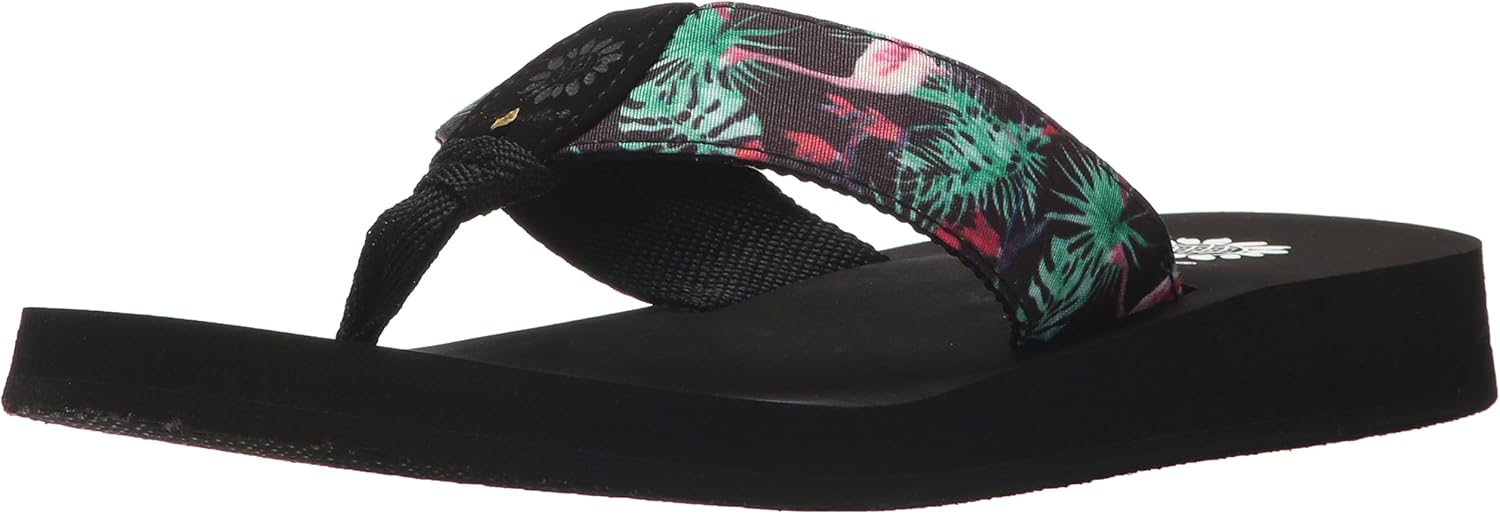 yellow box flamingo flip flops