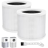 2Pcs A1 Replacement Filter Compatible with VEWIOR Air Purifier HQSC-50, HQKJ-80, A1W, AMEIFU AP01W, KOIOS HQKJ-50 Air Purifier, 3-in-1 H13 True HEPA Air Cleaner Filter
