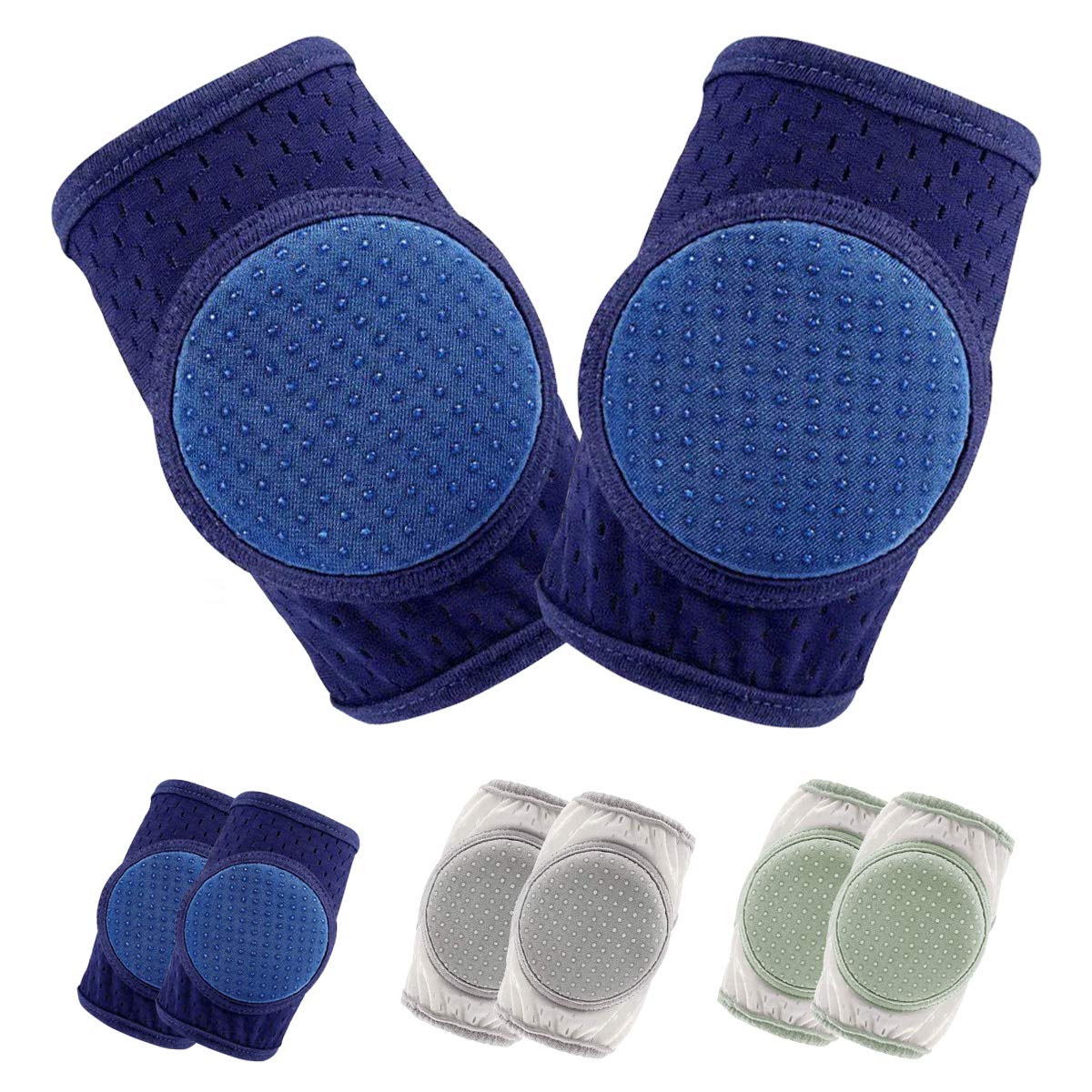 1 one enjoy Baby Knee Pads for Crawling,Crawling Knee Pads Adjustable Protector Knee Pads for Toddler 3 Pairs