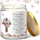 Frienda Christian Prayer Candle Gift Religious Lavender Scented Candle Inspirational Christian Gift for Women Sister Teacher Coworker(Bible)