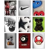 Hypebeast Posters Trendy Wall Decor Sneakerhead Room Decor For Teen Boys Room Girl Wall Collage Art Prints Glass Effect Paint