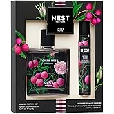 NEST New York Lychee Rose Fine Fragrance Set - Includes 50 mL (Full Size) & 8 mL (Travel Spray) - Vegan, Cruelty Free