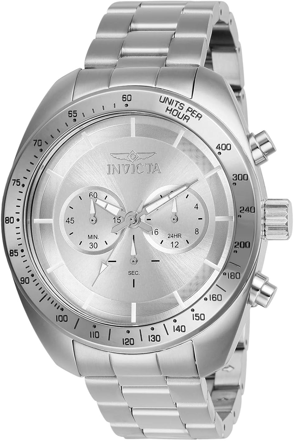invicta speedway stainless steel case men's watch