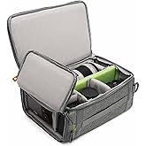 svatin Camera Insert Bag,Shockproof &Pressure-proof Dual Opening Padded Camera Lens Cube Case Backpack,Digital DSLR SLR Mirrorless Cameras Storage,Suitable for mountaineering bags over 20 liters(M)