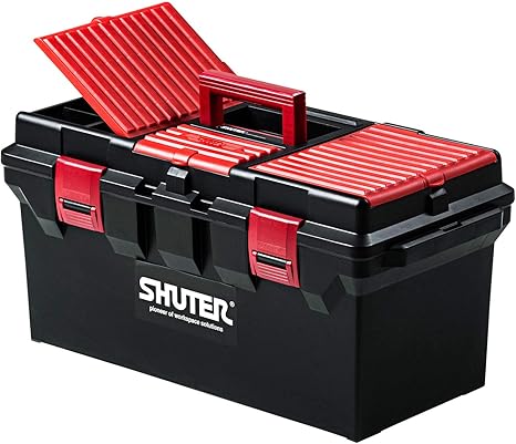 Amazon Co Jp イーサプライ 工具箱 ツールボックス 大型 22l 収納ボックス 小物収納 取っ手 トレー付き プロ仕様 耐荷重30kg 幅56cm Eex Tbx05 Diy 工具 ガーデン