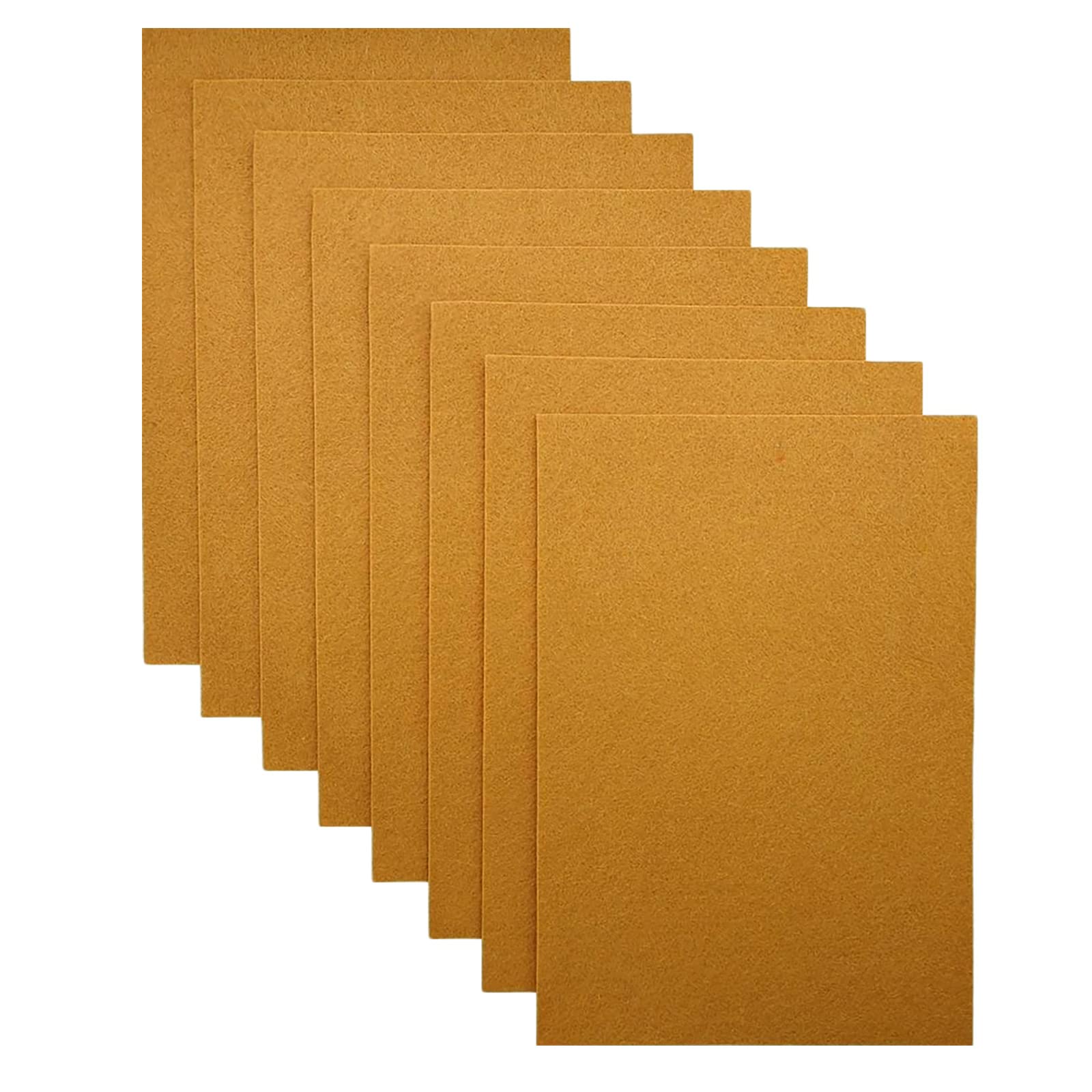 Jtnohx Stiff Felt Fabric for Crafts, 2mm Thick Colour Felt Sheets, 8 Pcs 20x30cm Craft Fabric for Sewing & DIY Projects(Brown)