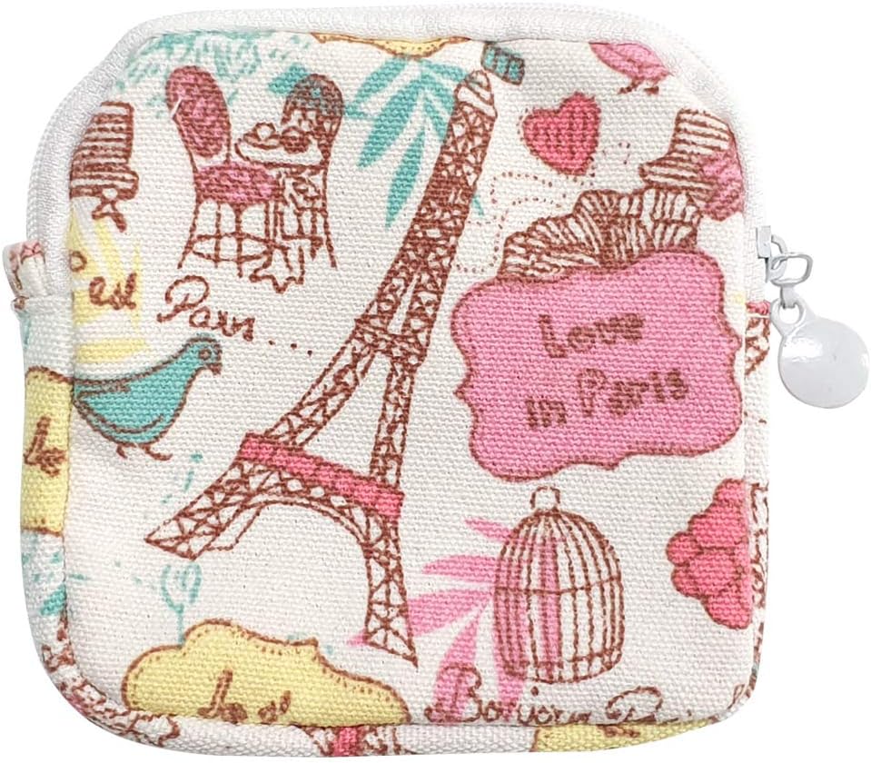 think ECO Menstrual Liner Pads Pouch, Sanitary Napkins Bag, Secret & Cuty (Pouch_Paris): Health & Personal Care