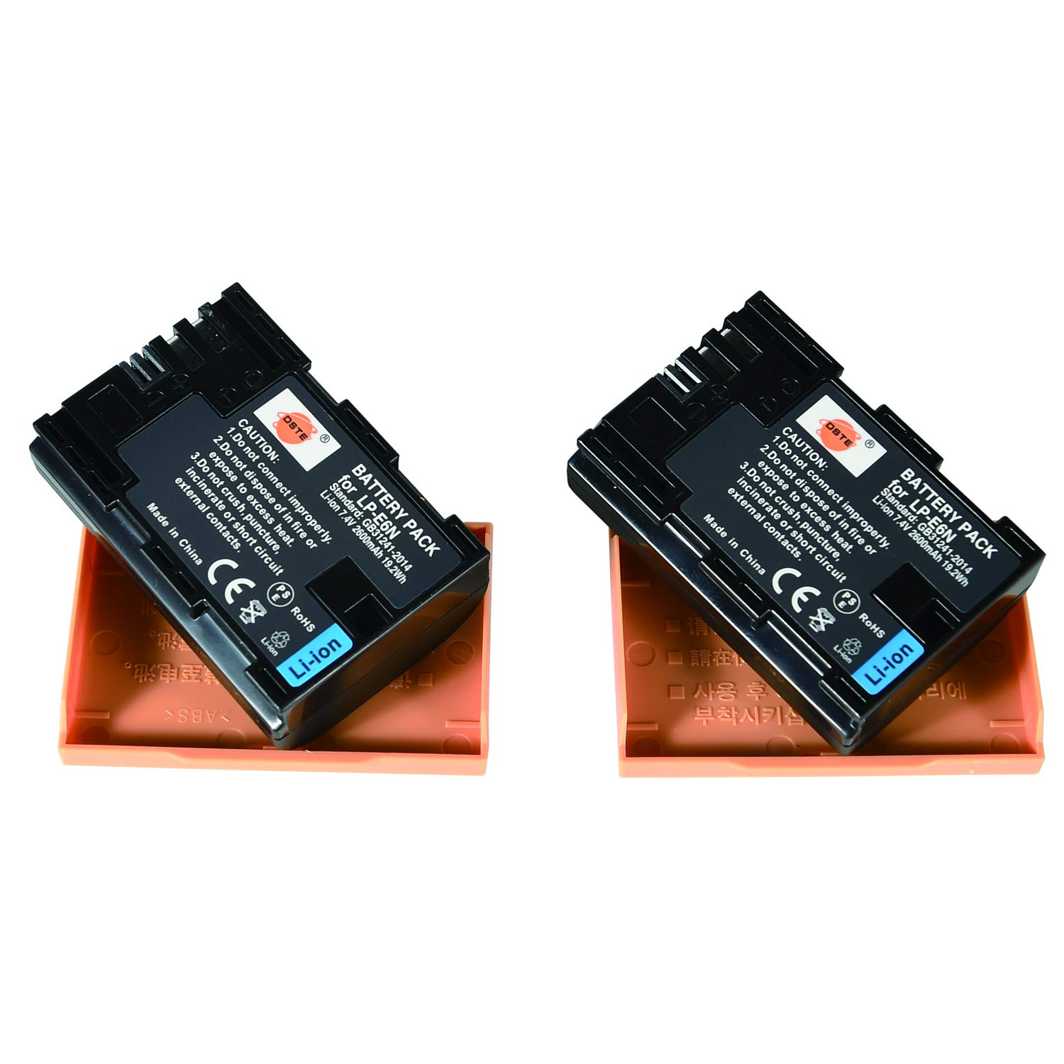 DSTE Replacement for Canon EOS R,EOS R5,EOS R6,XC10,XC15,5C Cameras LP-E6NH LP-E6N LP E6N(2-Pack)