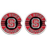 Fan Creations Set of 2 Car Coasters Removable Absorbent Ceramic Stone Coasters - Ideal Gift for Students, Alumni and Everyday Fan - Show Your Big 10 NCAA Team Spirit