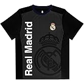 Icon Sports Compatible with Real Madrid Soccer Poly Shirt Youth Soccer T-Shirt - Black