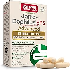 Jarrow Formulas Jarro-Dophilus EPS Advanced, 55 Billion CFU Probiotics, Digestive Support for Adults, 30 Probiotic Supplement