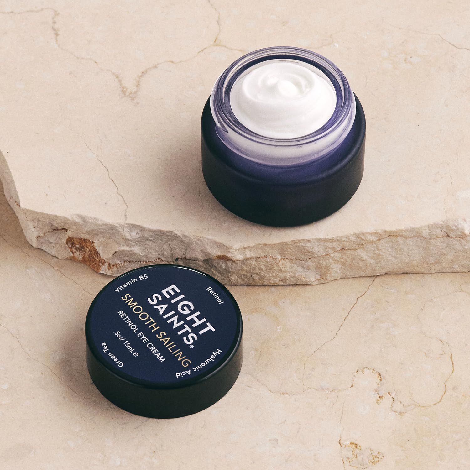 Eight Saints Retinol Eye Cream, Natural & Organic, For Smoothing Fine Lines and Wrinkles and Improve Skin Tone, 0.5 Ounces