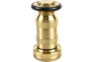 SpringSpray 1-1/2" NST/NH Fire Hose Nozzle Brass Fire Equipment Heavy Duty Industrial Jet Fog Spray Nozzle