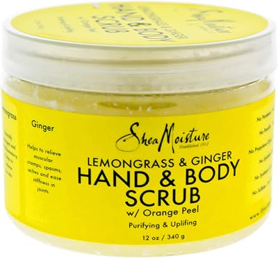 Shea Moisture Lemongrass Ginger Body Scrub for Unisex 12 oz Exfoliating
