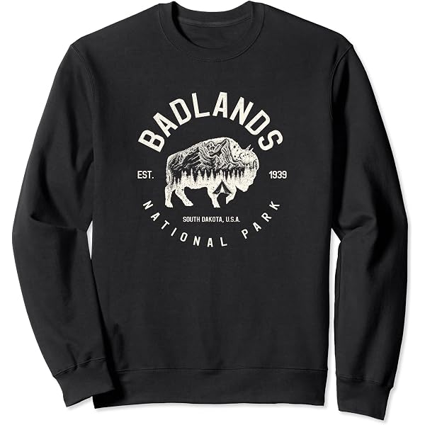 Sweatshirt Vintage Yellowstone – Buffle Bison, Style Vieilli, Cadeau Parc National, Coupe Classique, 241 G