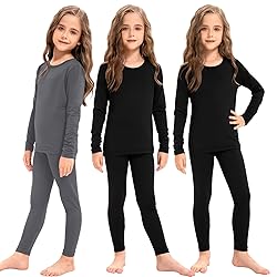 Silkfly 3 Set Girls Thermal Underwear Soft Winter