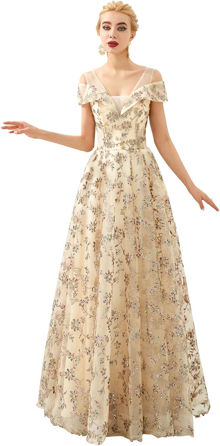 lace applique prom dress