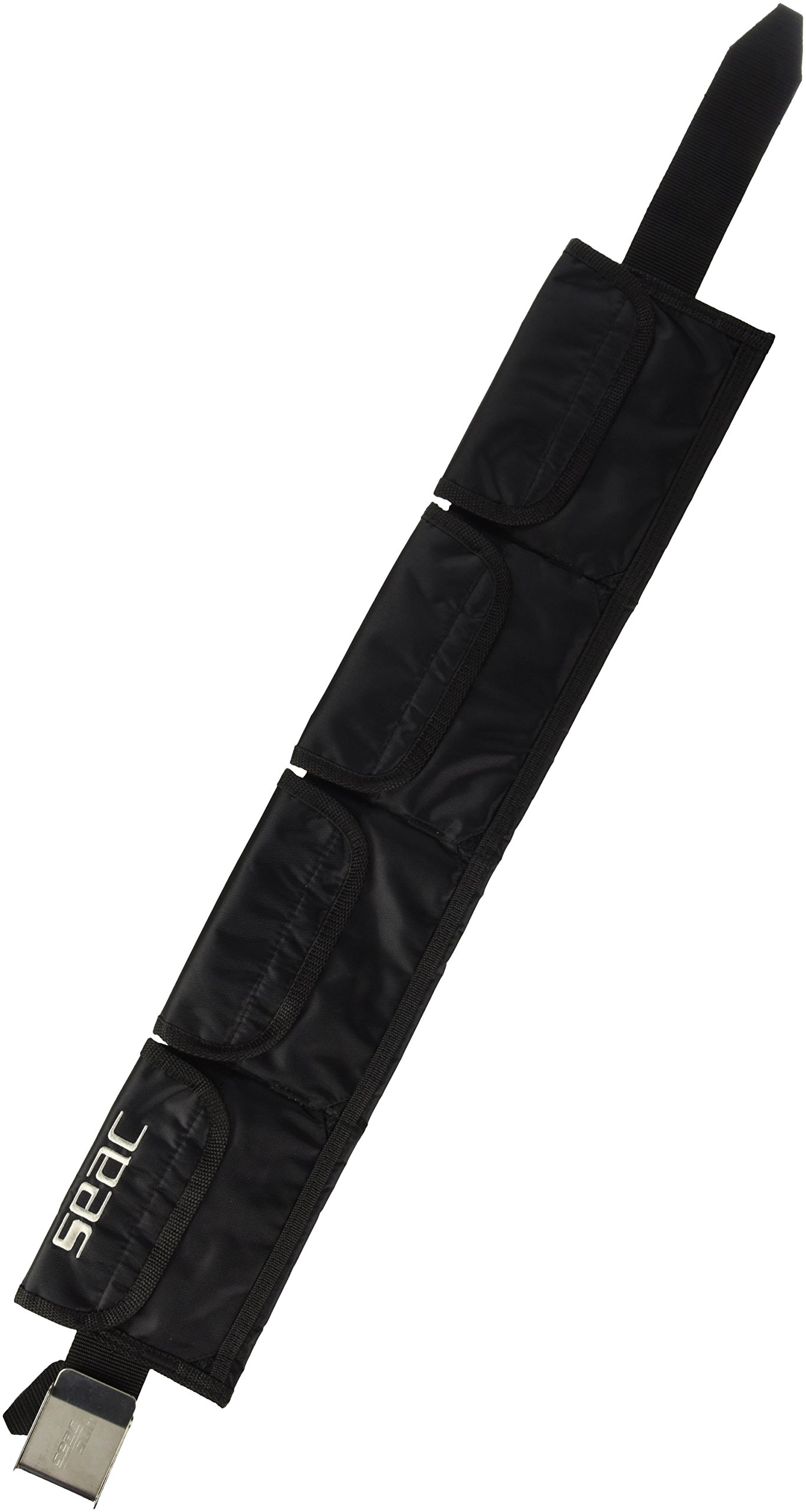 Seac Pocket Diving Belt, Stainless Steel Buckle, black, Size: M