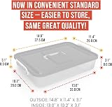Chef Pomodoro Dough Proofing Box 14" x 11" x 3" 2-Pack Grey view 3