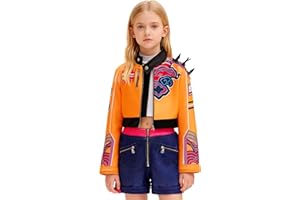 Naeviwth Orange Costume Kids Girls Halloween Fancy Dress Up 3PCS Set