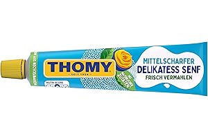 THOMY Delikatess Senf Mittelscharf (Medium Hot Mustard) in Tube - 200 ml