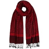 vimate Silky Paisley Pashmina Shawl Scarf-Women's Soft Double-side Jacquard Pashminas Wrap for Evening Dress Travel Shawl