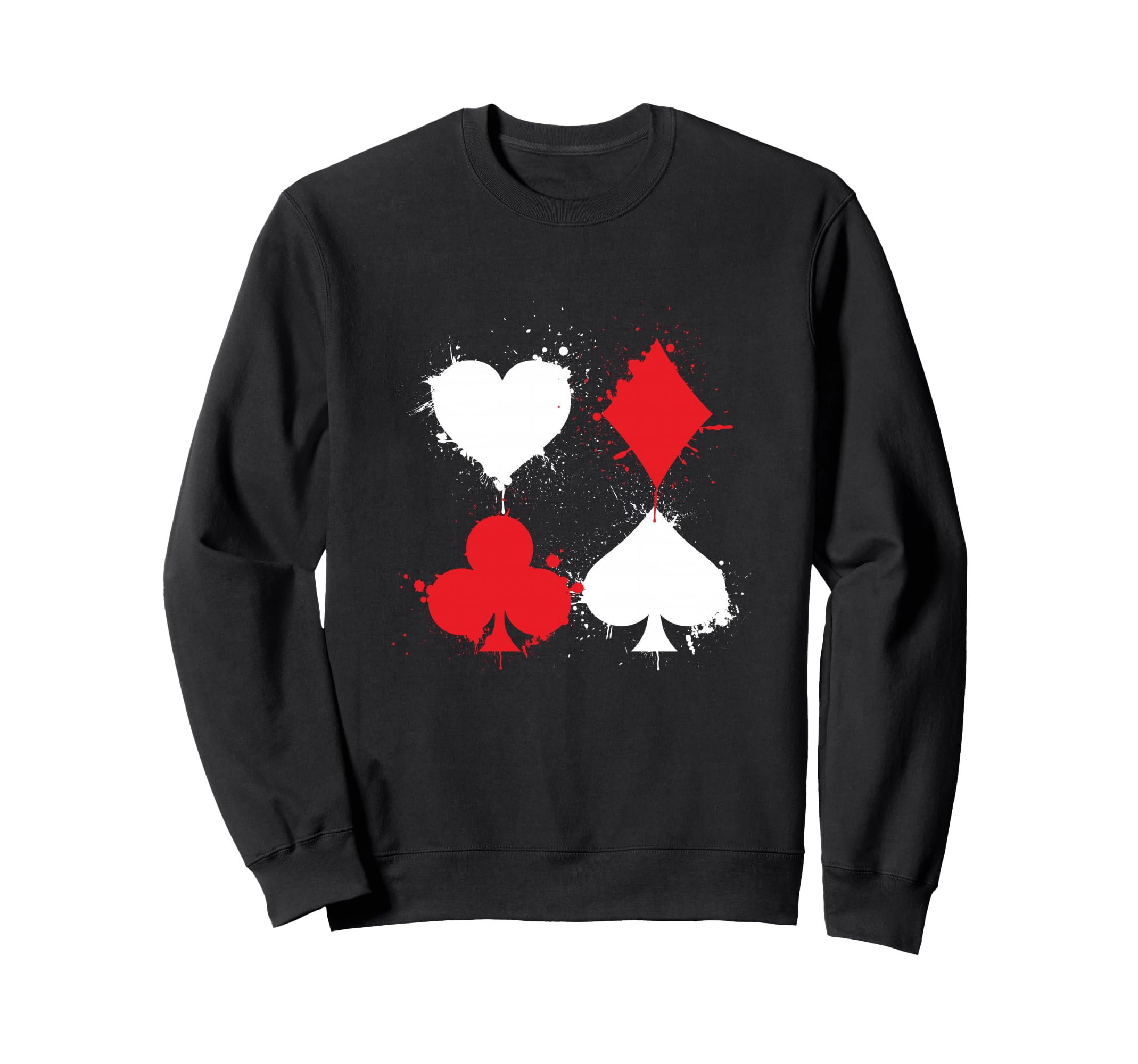 Playing Cards Poker Heart Spade Diamond Club Sweatshirt