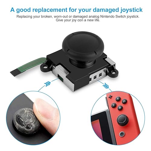 2-Pack 3D Replacement Joystick Analog Thumb Stick for Nintendo