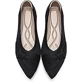 HIULYCENCE Pointed Toe Flats for Women Ballet Flats Comfortable Dressy Knit Lightweight Casual for Work Office Womens Flats