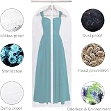 Niviy 63" Dress Covers Garment Bag with Zip Dustproof White 60x160cm view 2