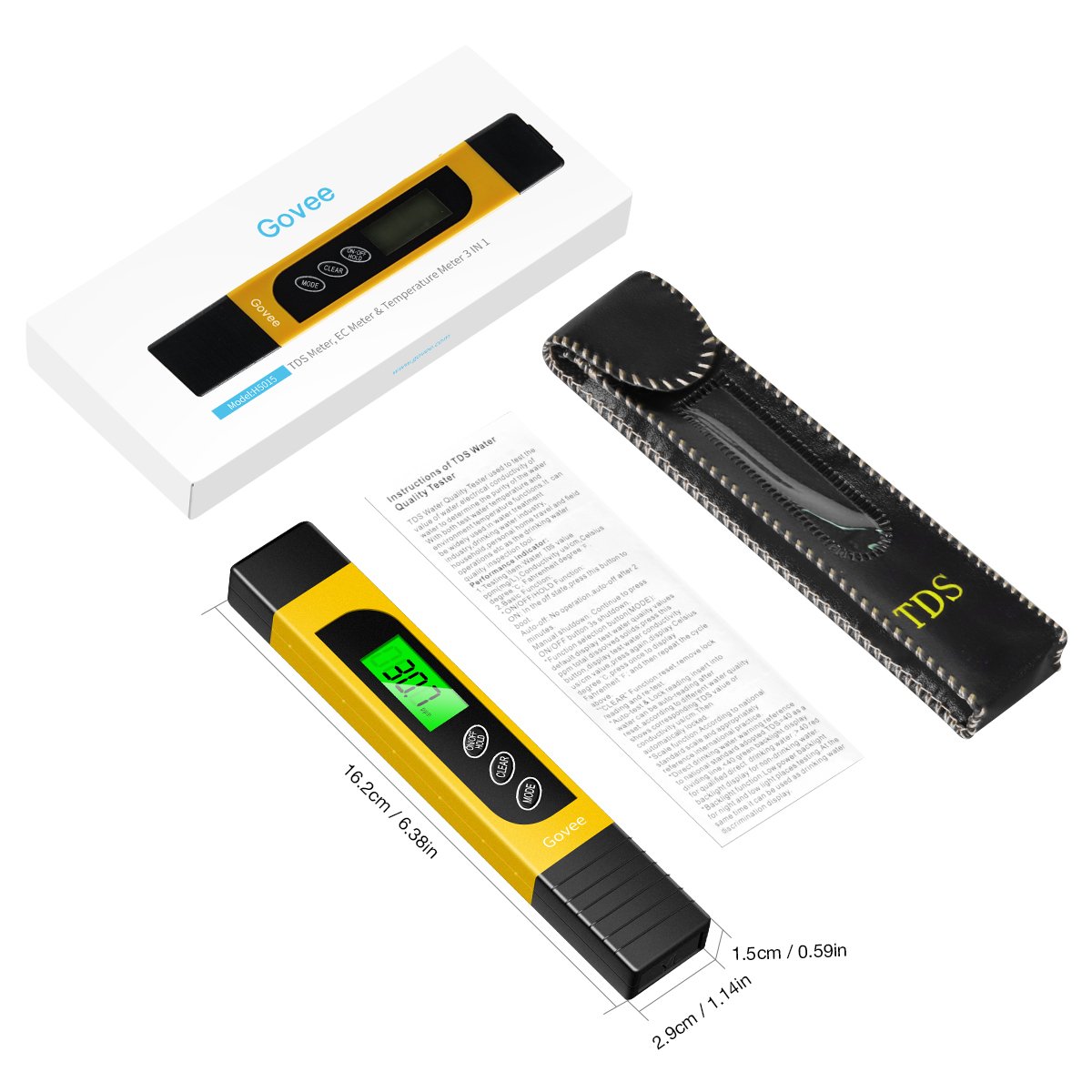 3-in-1-TDS-Meter-Govee-Accurate-Water-Quality-Tester-with-Backlit-Screen-TDS-EC-and-Temperature-Between-0-9999-ppm-Portable-Water-Tester-with-ATC-for-Drinking-Water-Aquariums-Water-Test-Kit