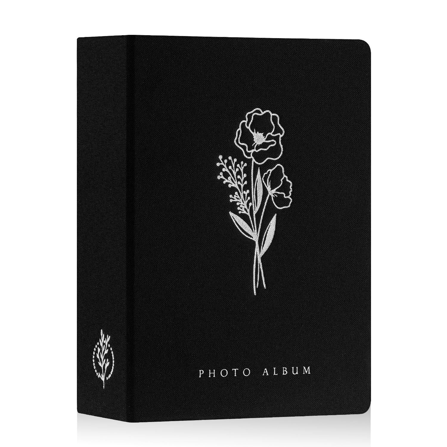 Lanpn Photo Albums 7x5 200 Photos, Linen Cover Acid Free Pocket Photo Book Picture Album Holds 200 Landscape Only 7 x 5 Picture (Black,13x18 cm)