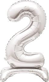 Unique Majestic Silver 2 Foil Balloon 76cm Party Decor - Standalone
