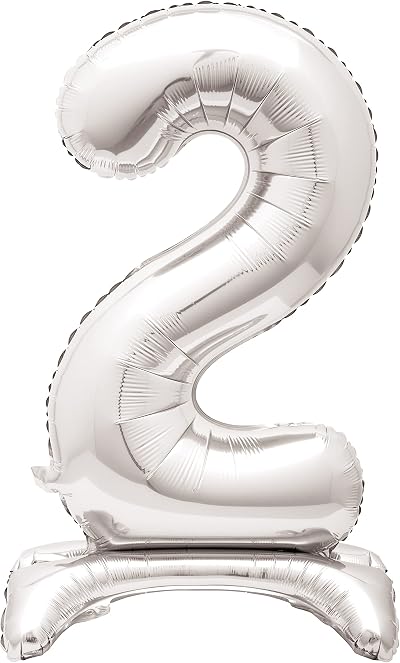 Unique Majestic Silver 2 Foil Balloon 76cm Party Decor - Standalone