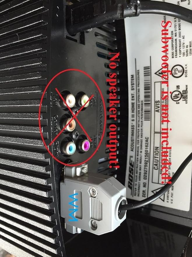 bose acoustimass 15 subwoofer to receiver cable