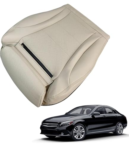 Priprilod Black Leather Driver Side Bottom Replacement Seat Cover Co