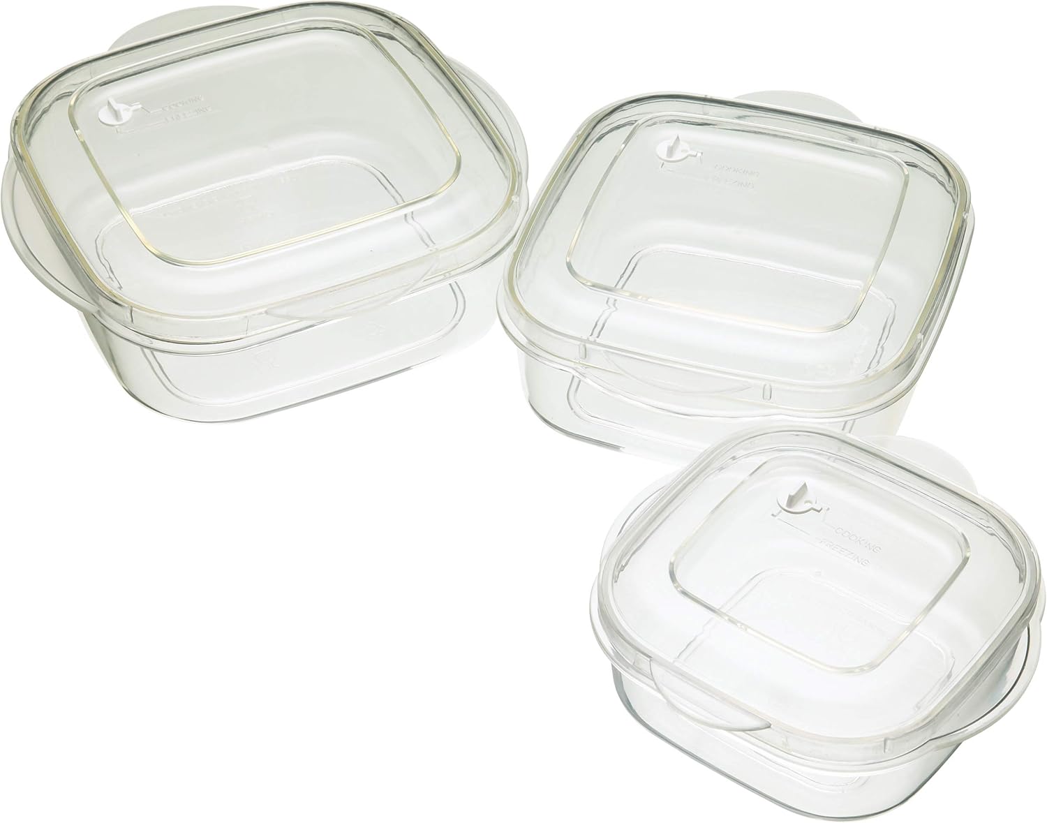 KitchenCraft BPA Free Microwave Bowl/Casserole Dish Set, 3 Pieces