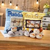 HXPLN Cute Snack Pillow Kawaii Pudding Plush 8 Kitty Toys Removable view 5