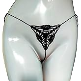 Black Crochet extreme micro bikini bottom See through micro g-string thong