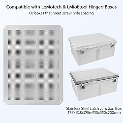 LeMotech Mounting Plate for Junction Box, ABS