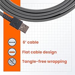 Ventev - Flat 6ft iPhone Charger USB-A to Apple