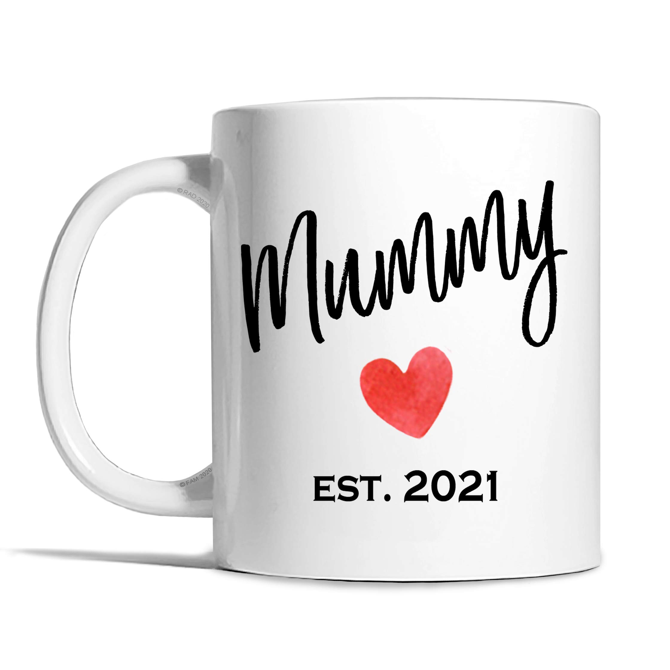 Risk-A Designs Mummy Gift, Mummy Est 2021 Ceramic Mug, New Mummy Gift, Expectant Mother Gift, New Mum Gift, Mum Birthday Gift