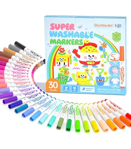 Maped School Pep’s – 144 Feutres Longue Durée – Lavables, Pointe 3,7 Mm – Ne Sèche Pas 4 Mois