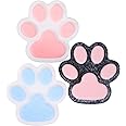 3pcs Big 5.5in Thin Squishy Cat Paw Squeeze Toys,Cat Paw Squishy,Cute Kawaii Squishies,Squishy Cat Paw Fur Ball,Jelly Kitty Paw Squishy Funny for Adults Kids (3pcs Black+Pink+Blue Big 5.5in Thin)