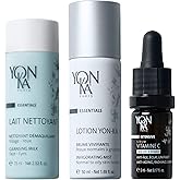 Yon-Ka Vitamin C Travel Set | Gentle Face Milk Cleanser, Lotion Toner & Vitamin C Serum | Essential Kit to Cleanse, Hydrate, Tone & Revitalize Skin | For Dry or Sensitive Skin | 3-Piece Travel Size