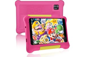 ZOFYWNAS Kids Tablet 7 inch, Android 13 Tablet for Kids, 32GB ROM 128GB Expand,Parental Control, Kids Software Pre-Installed, Dual Camera,Android Learning Tablets (Pink)